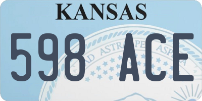 KS license plate 598ACE