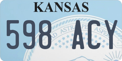 KS license plate 598ACY