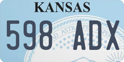 KS license plate 598ADX