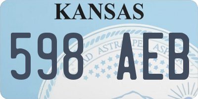 KS license plate 598AEB