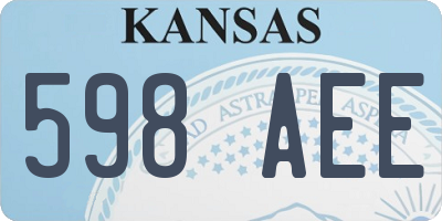 KS license plate 598AEE