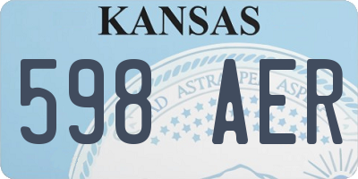 KS license plate 598AER