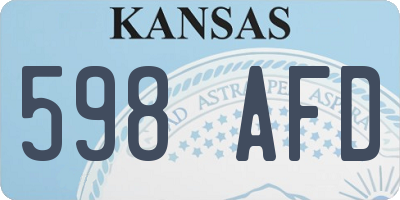 KS license plate 598AFD