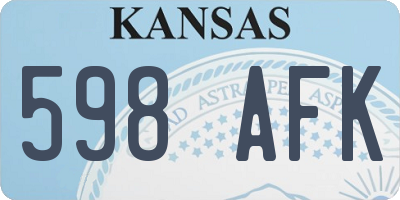 KS license plate 598AFK