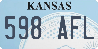 KS license plate 598AFL