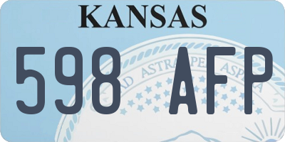 KS license plate 598AFP