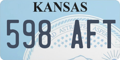 KS license plate 598AFT
