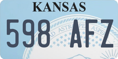 KS license plate 598AFZ
