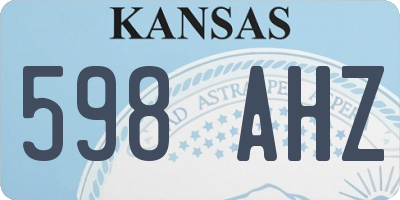 KS license plate 598AHZ