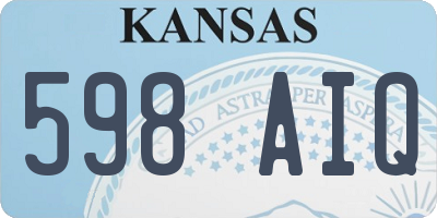 KS license plate 598AIQ