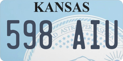 KS license plate 598AIU