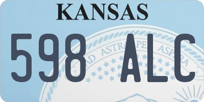 KS license plate 598ALC