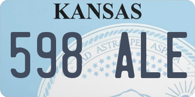 KS license plate 598ALE