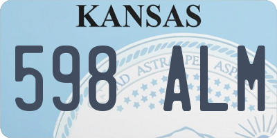 KS license plate 598ALM