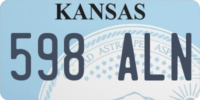 KS license plate 598ALN