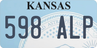 KS license plate 598ALP