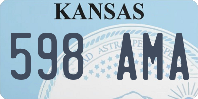 KS license plate 598AMA