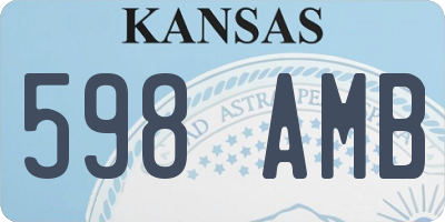 KS license plate 598AMB