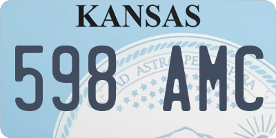 KS license plate 598AMC