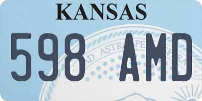 KS license plate 598AMD