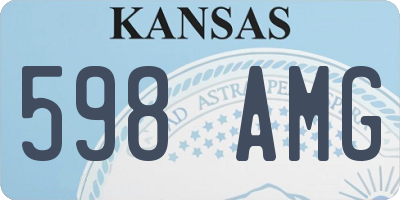 KS license plate 598AMG