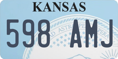 KS license plate 598AMJ