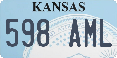KS license plate 598AML