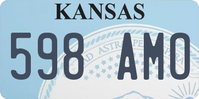 KS license plate 598AMO