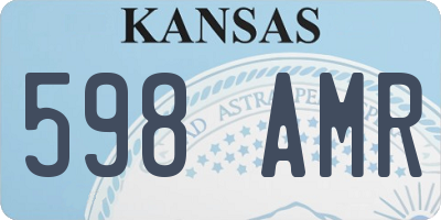 KS license plate 598AMR
