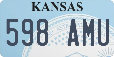 KS license plate 598AMU