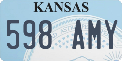 KS license plate 598AMY