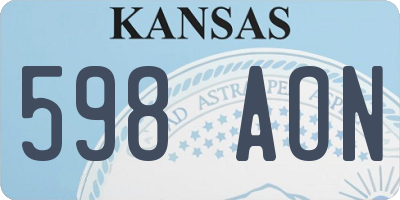 KS license plate 598AON