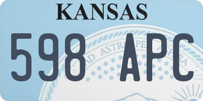 KS license plate 598APC