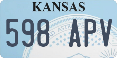 KS license plate 598APV