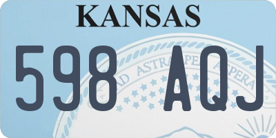 KS license plate 598AQJ