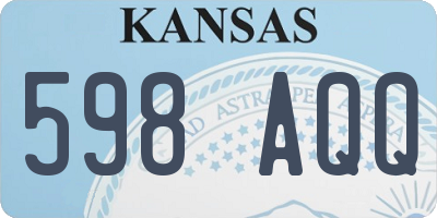 KS license plate 598AQQ