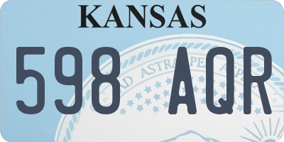 KS license plate 598AQR