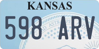 KS license plate 598ARV
