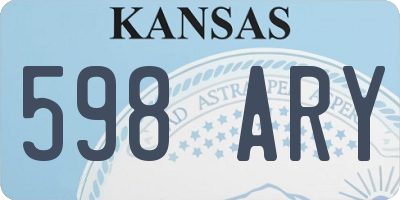 KS license plate 598ARY