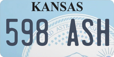 KS license plate 598ASH