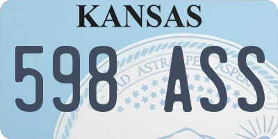 KS license plate 598ASS