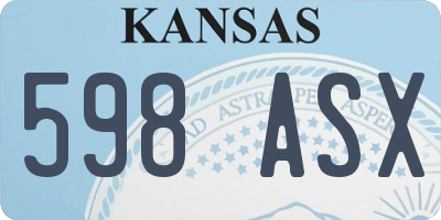 KS license plate 598ASX