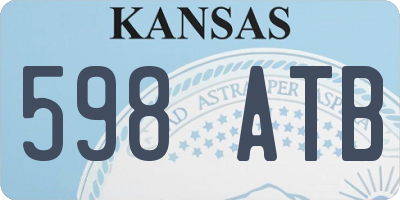 KS license plate 598ATB