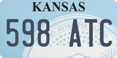 KS license plate 598ATC