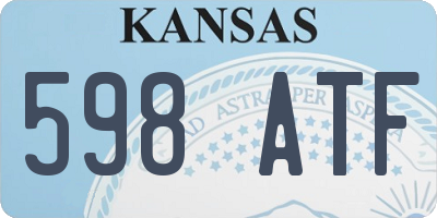 KS license plate 598ATF