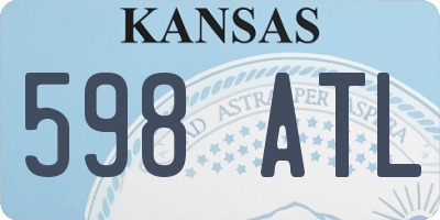 KS license plate 598ATL