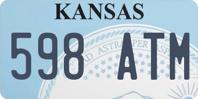 KS license plate 598ATM