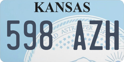 KS license plate 598AZH