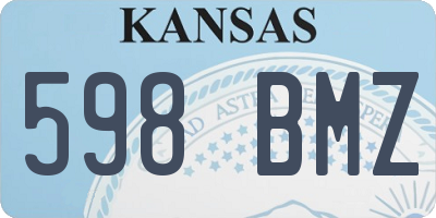KS license plate 598BMZ