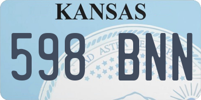 KS license plate 598BNN
